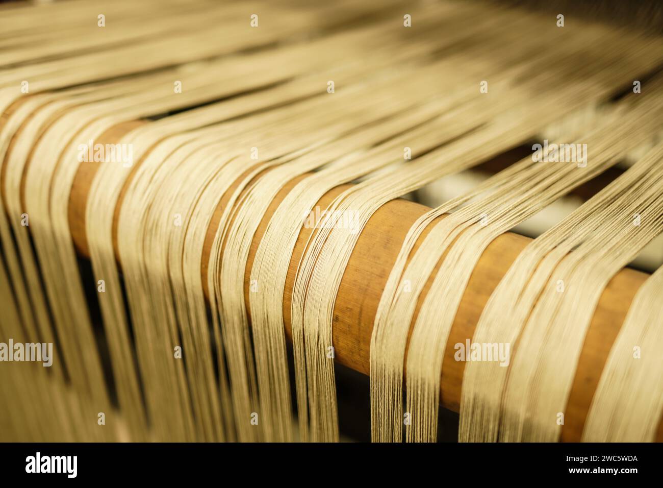 Gros plan sur l'industrie textile. 19e siècle. Musée en Pologne, Bielsko-Biala Banque D'Images