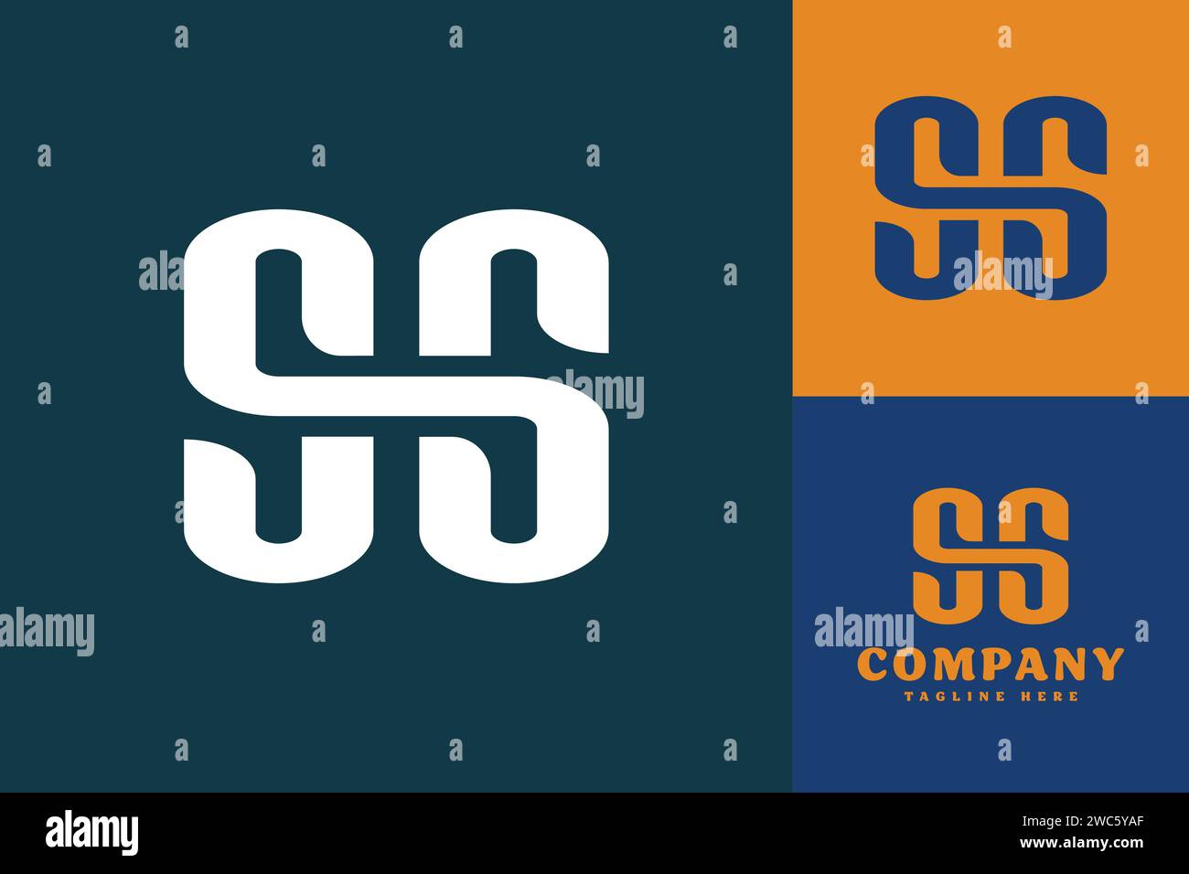 Lettres initiales SS logo Design Vector modèle Illustration de Vecteur