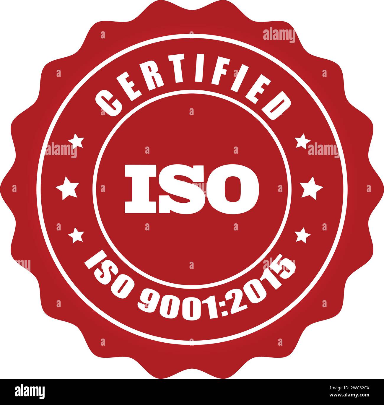 Sceau ISO , timbre ISO, certificat d'entreprise certifié ISO 9001:2015 vecteur bleu, certificat de qualité Illustration de Vecteur