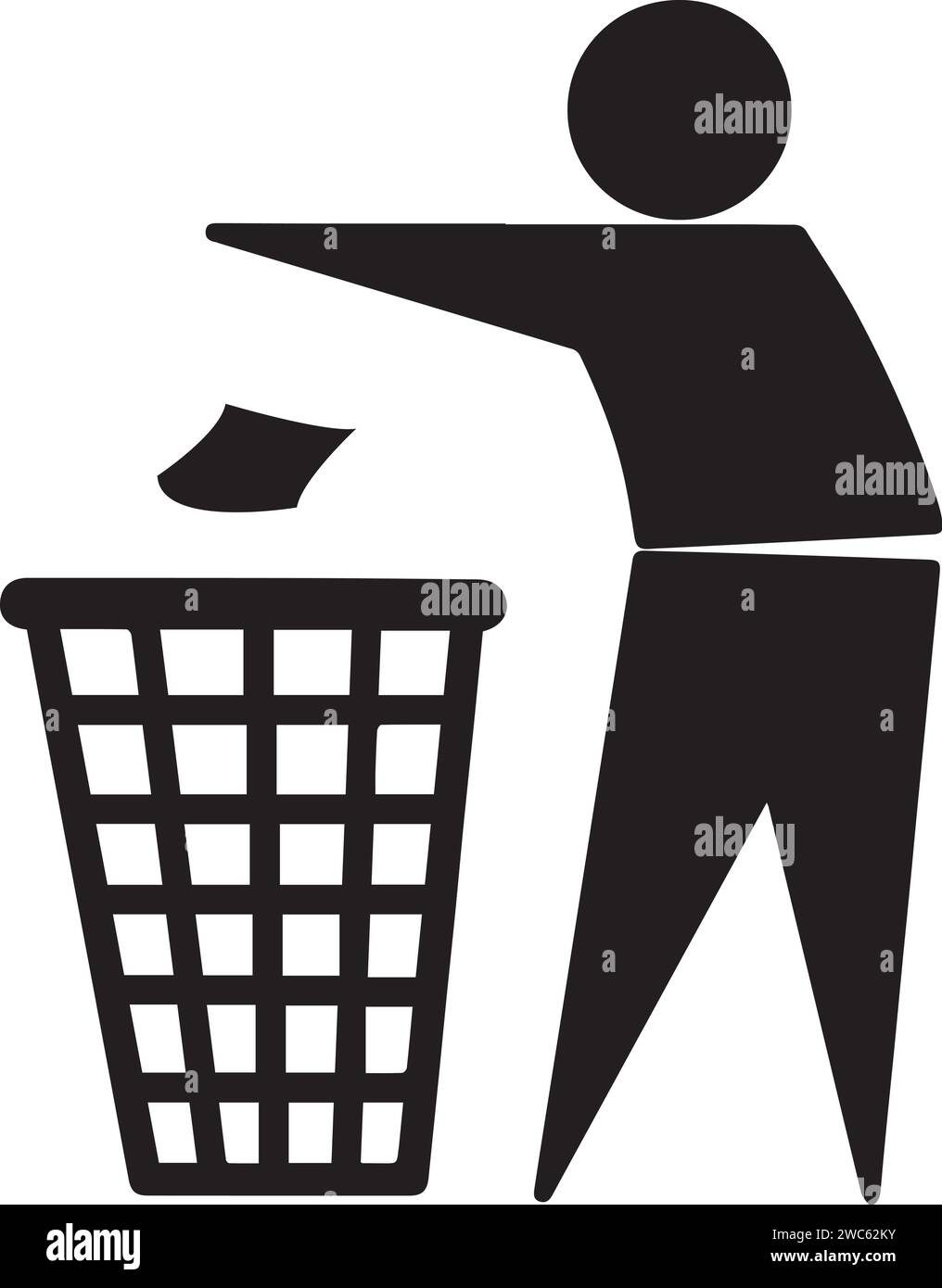 Affiche de bac de recyclage, symbole de recyclage Illustration de Vecteur