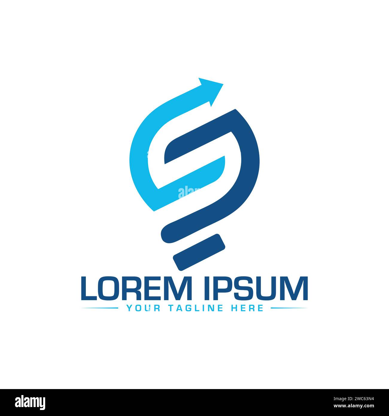 Logo CS Letter. Design de logo CS SC unique et professionnel. Illustration de Vecteur