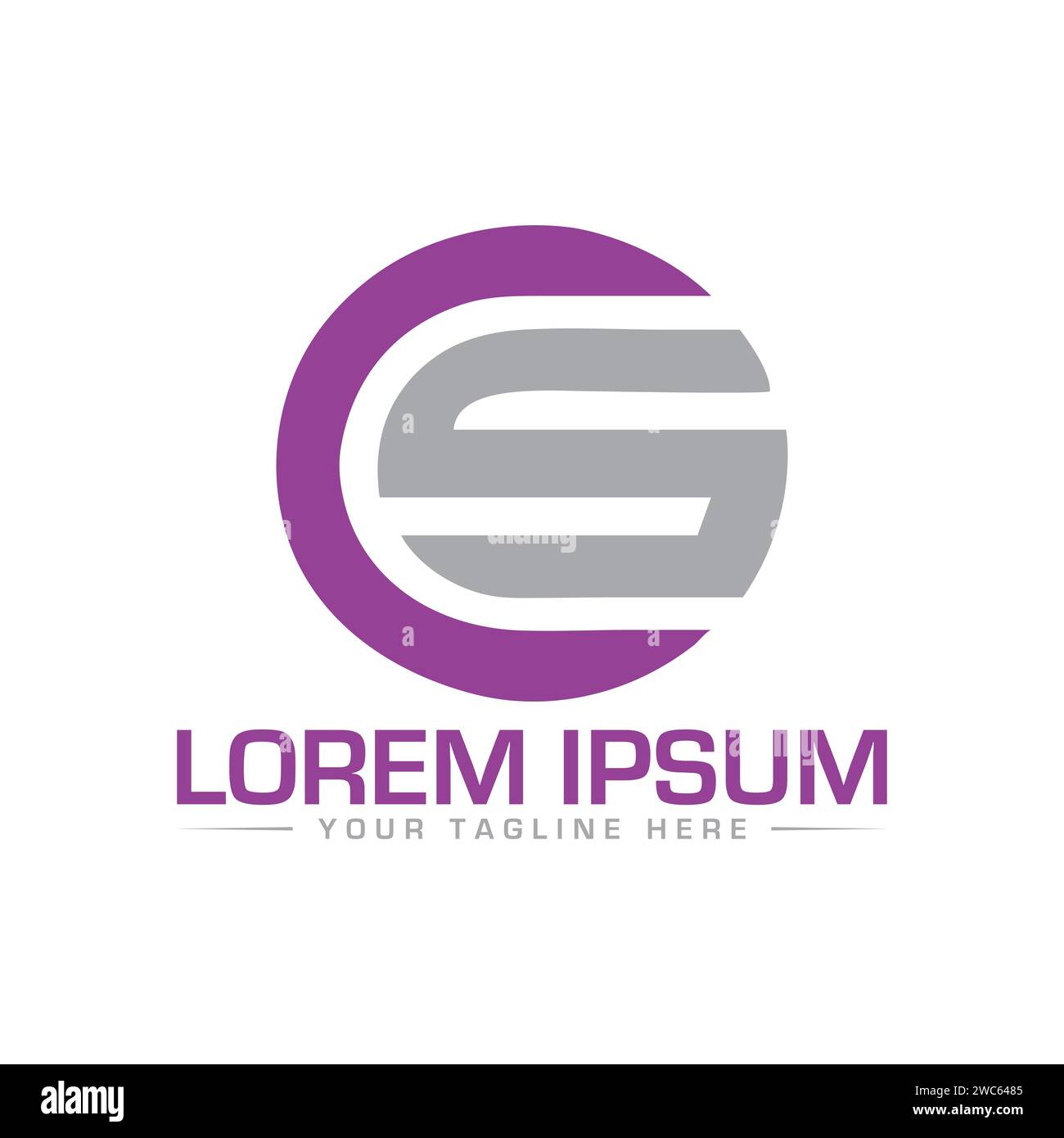 Logo CS Letter. Design de logo CS SC unique et professionnel. Illustration de Vecteur