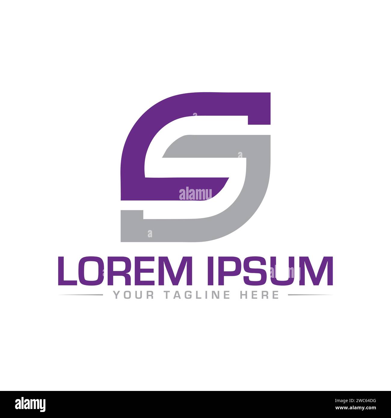 Logo CS Letter. Design de logo CS SC unique et professionnel. Illustration de Vecteur