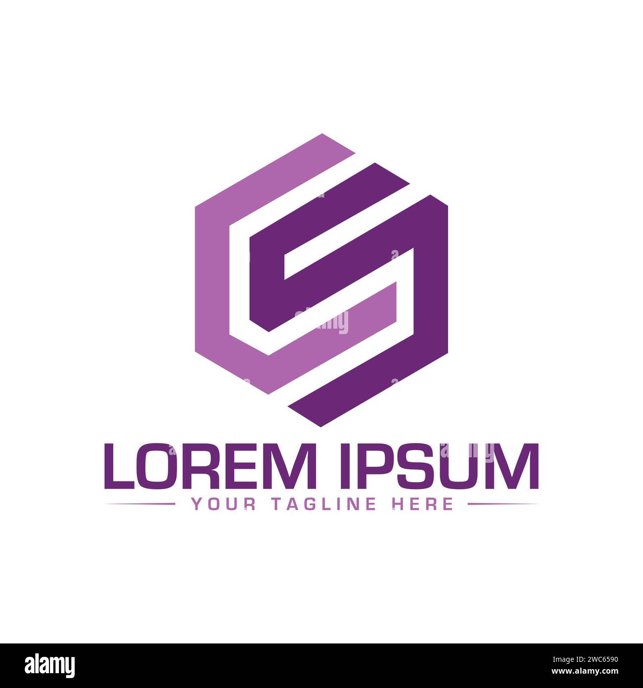 Logo CS Letter. Design de logo CS SC unique et professionnel. Illustration de Vecteur