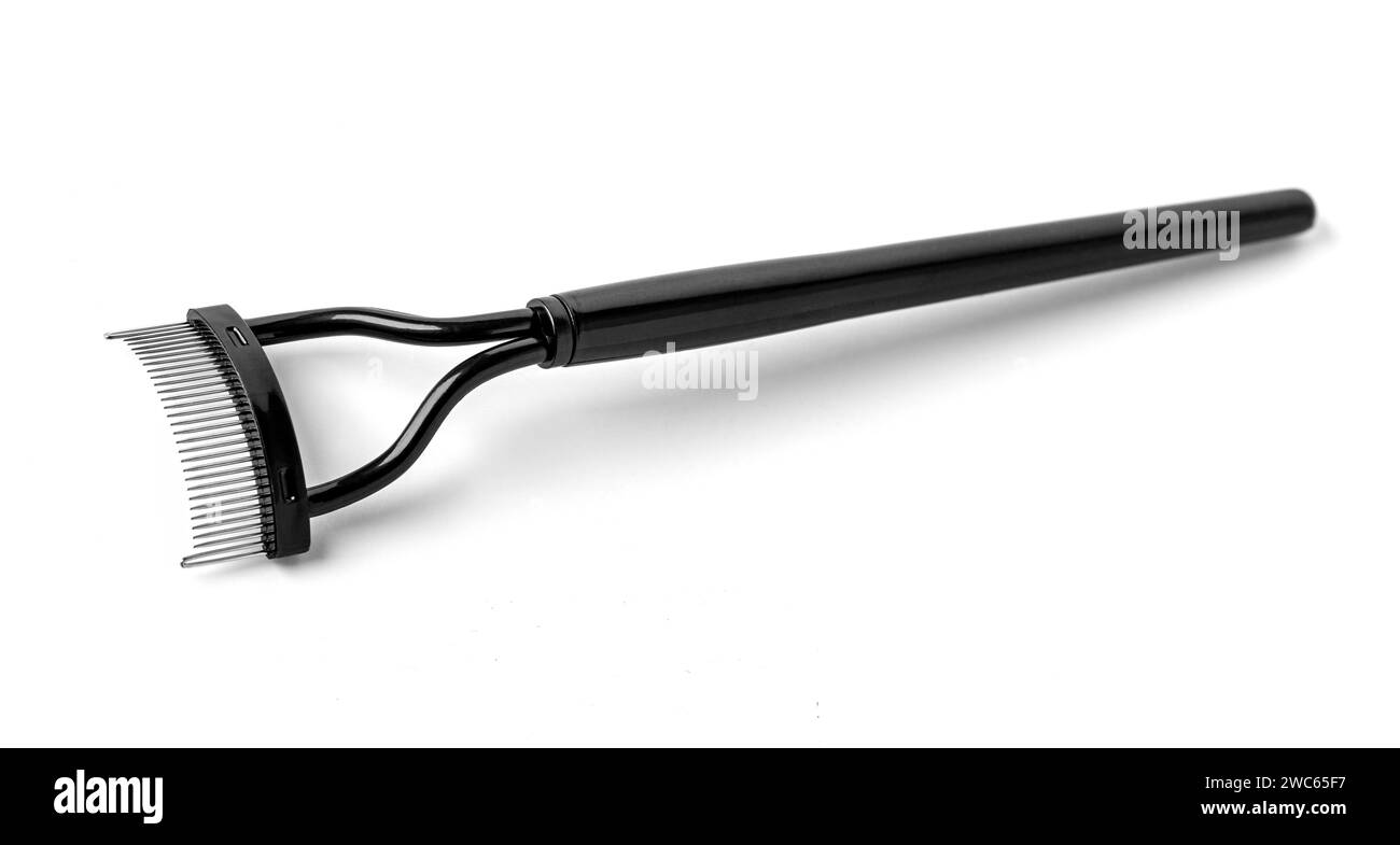 brosse noire pour cils et sourcils. Gros plan. Banque D'Images