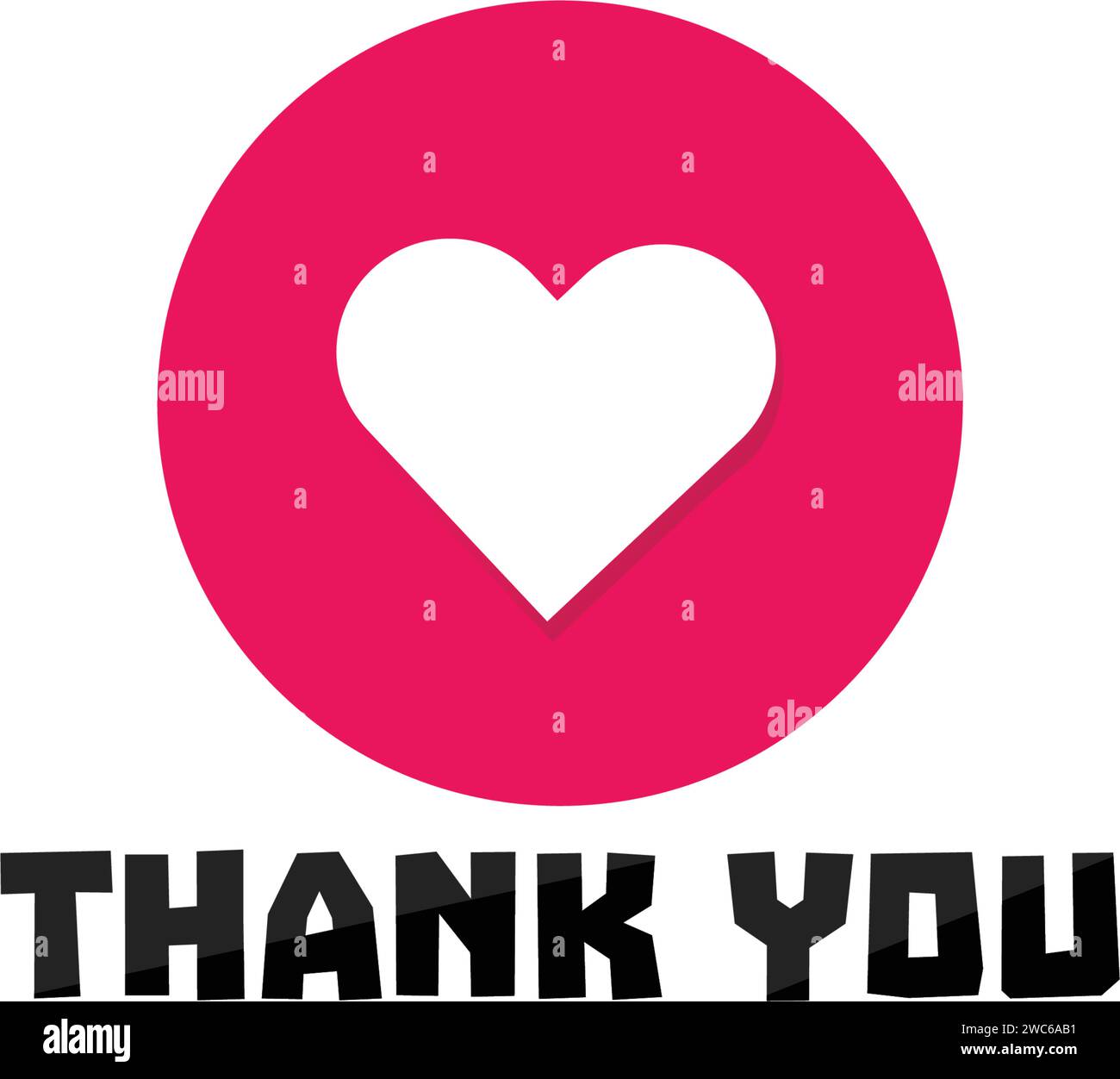 Merci Red Love Illustration de Vecteur