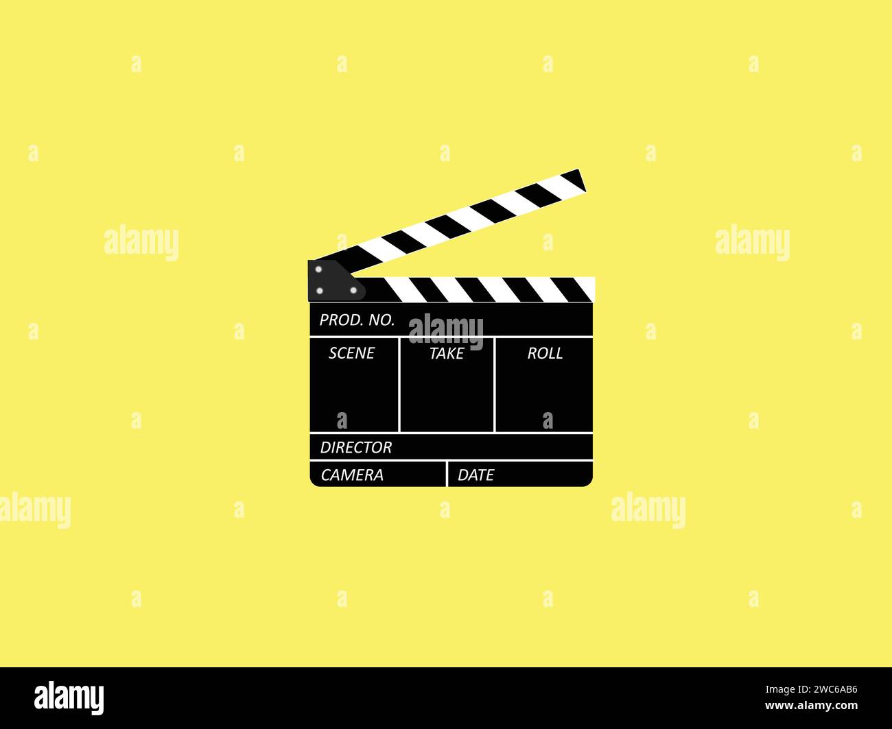 Film Clapperboard Noir et blanc Illustration de Vecteur