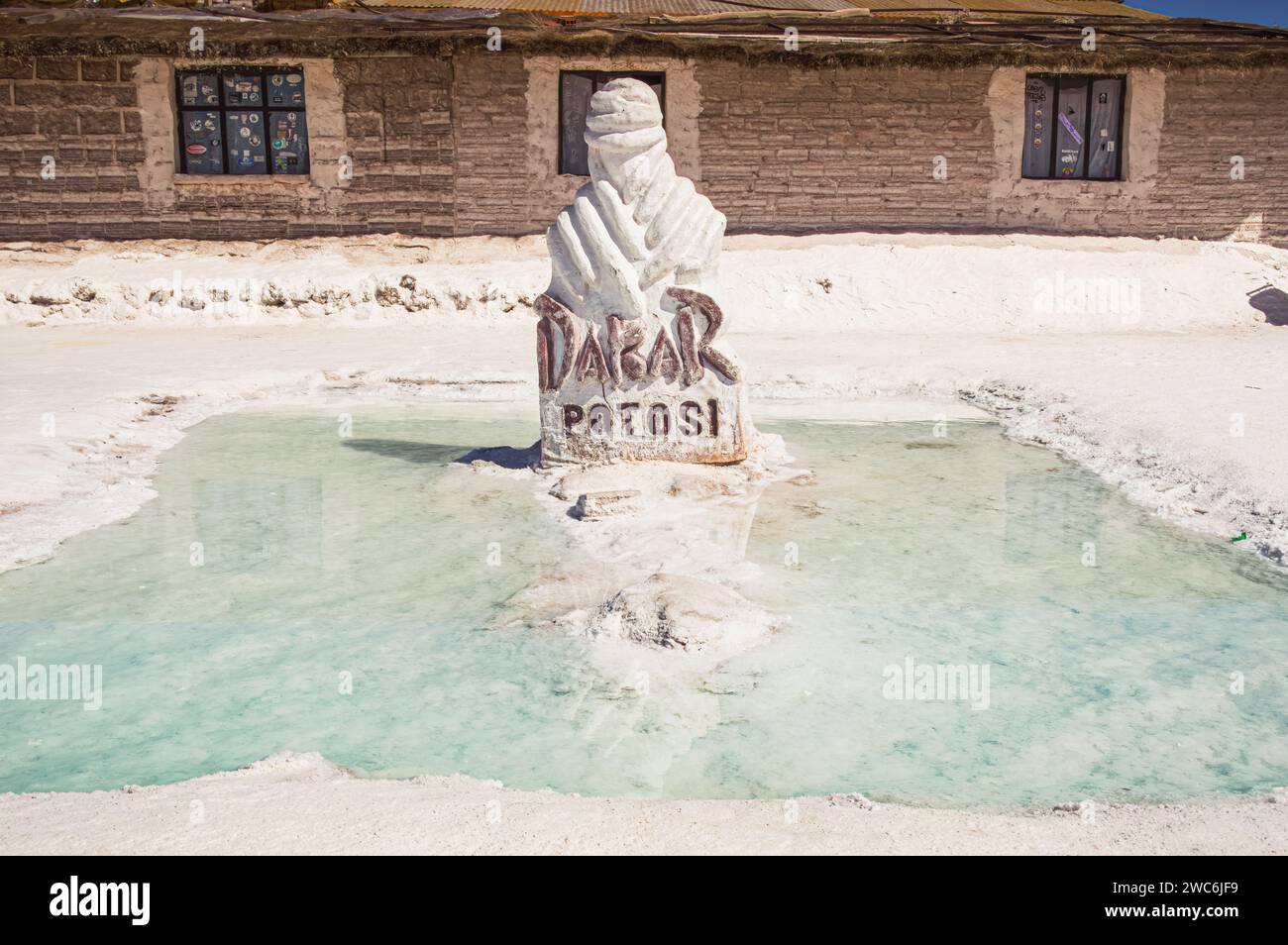 Uyuni Salt Flats, Bolivie, 31 mai 2018 : monument de Dakar Banque D'Images