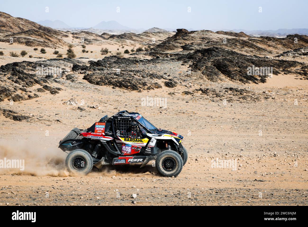 405 VAYSSADE Florent (fra), REY Nicolas (fra), Sébastien Loeb Racing - BARDAHL Team, Polaris RZR Pro R, FIA SSV, action lors de l'étape 7 du Dakar 2024 le 14 janvier 2024 entre Riyad et Al Duwadimi, Arabie Saoudite - photo Frédéric le Floc'h / DPPI Banque D'Images