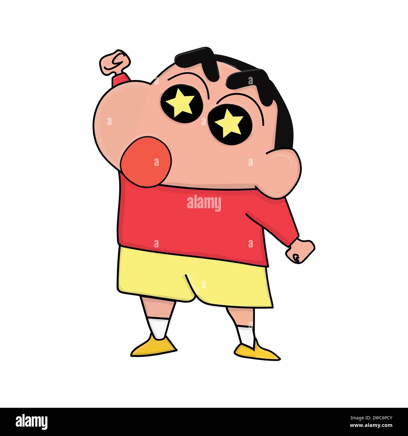 Shinchan Cute Vector Illustration de Vecteur