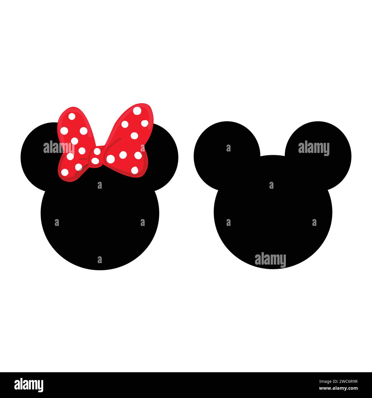 Mickey Mouse et Minnie Mouse Element Illustration de Vecteur