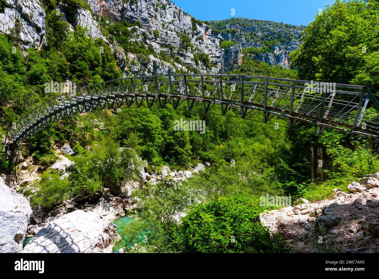 Pont Estellier au-dessus de la rivière Verdon Banque D'Images