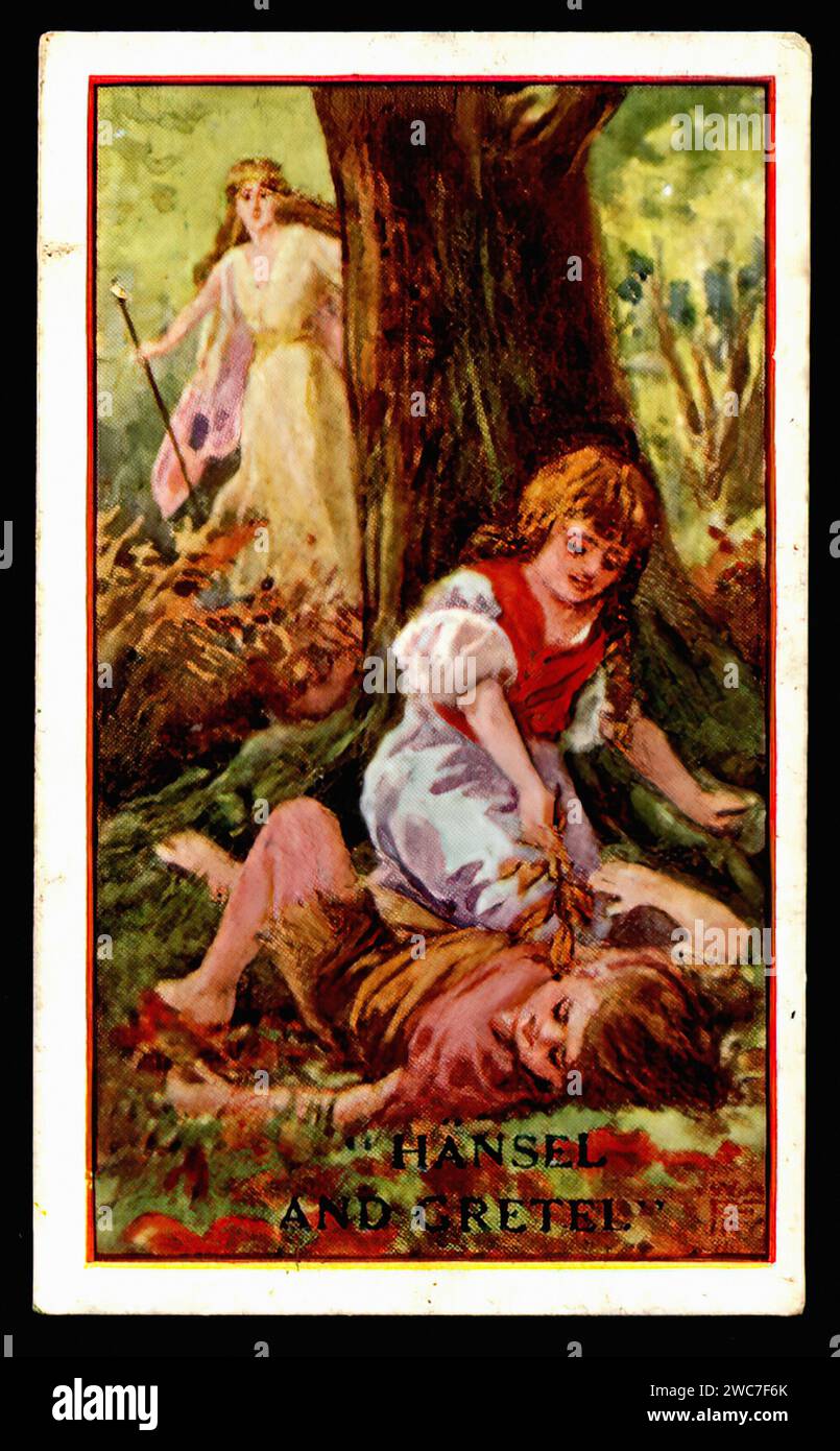 Opera, Hansel & Gretel - Illustration de carte de cigarette vintage Banque D'Images