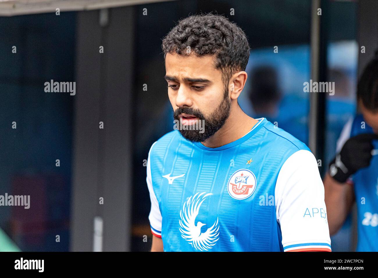 Rostock, Deutschland 14. Janvier 2024 : Testspiel - 2023/2024 - FC Hansa Rostock vs VfB Lübeck im Bild : Sarpreet Singh (Hansa Rostock) Banque D'Images