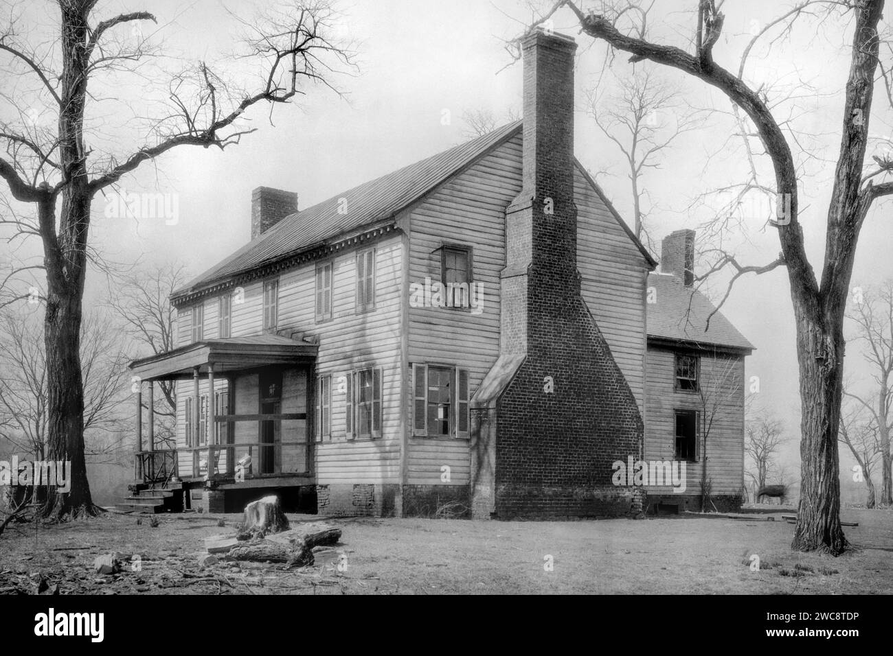 Viewmont, le domaine familial de plantation de tabac où le missionnaire baptiste du Sud en Chine, Lottie Moon (1840-1912), a grandi dans la région de Charlottesville, en Virginie, au milieu des années 1800 La maison est photographiée en 1937 et brûlée deux ans plus tard. (ÉTATS-UNIS) Banque D'Images