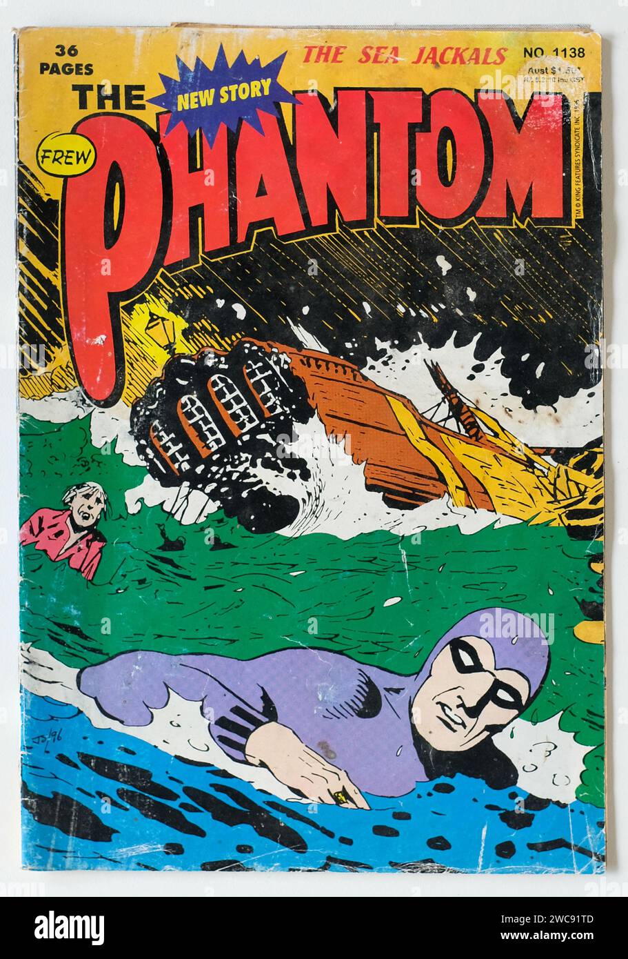 La couverture de la bande dessinée Phantom, The Sea Jackals - King Features - ÉDITORIAL SEULEMENT Banque D'Images