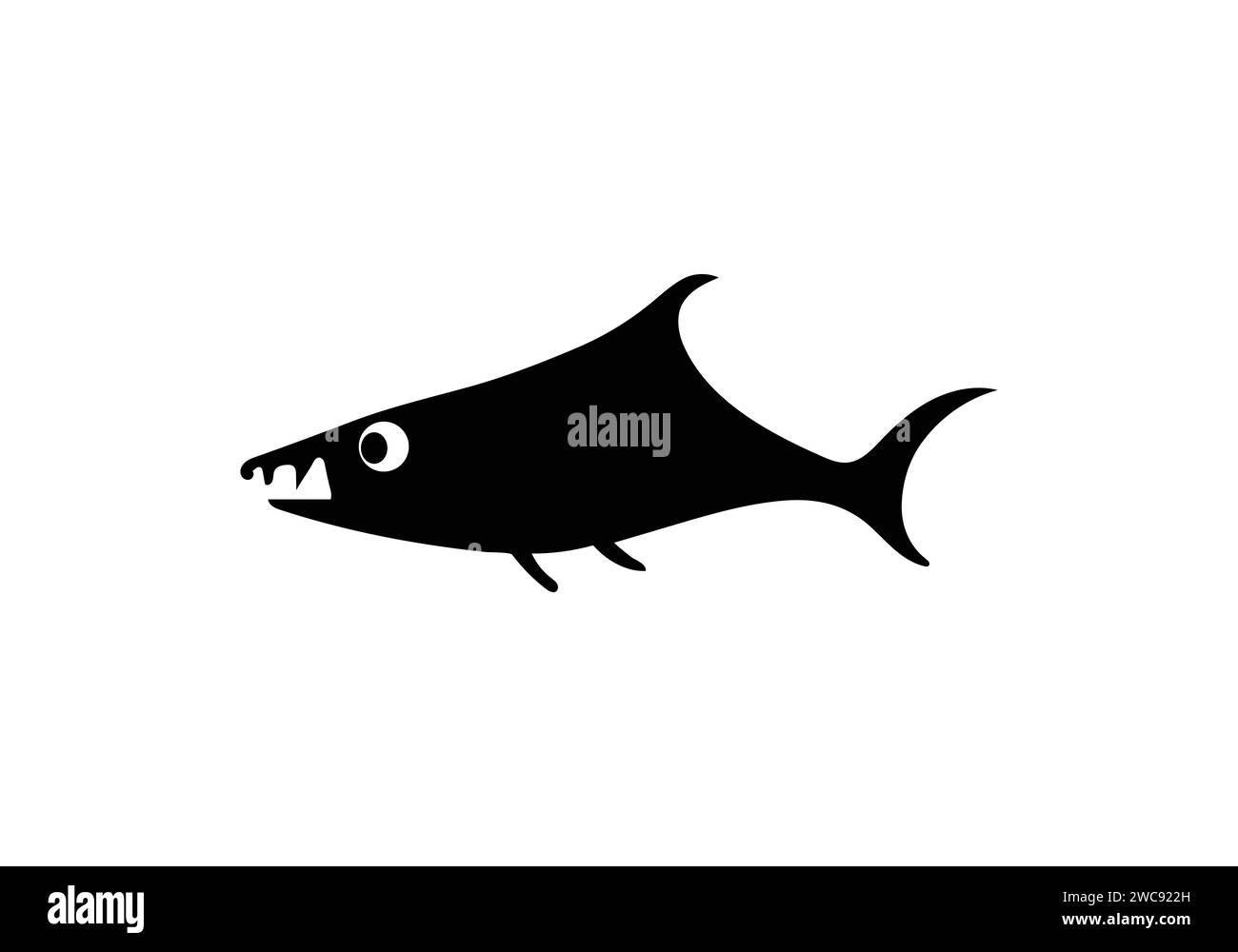 Conception d'illustration d'icône de style minimal Cephalaspis Illustration de Vecteur