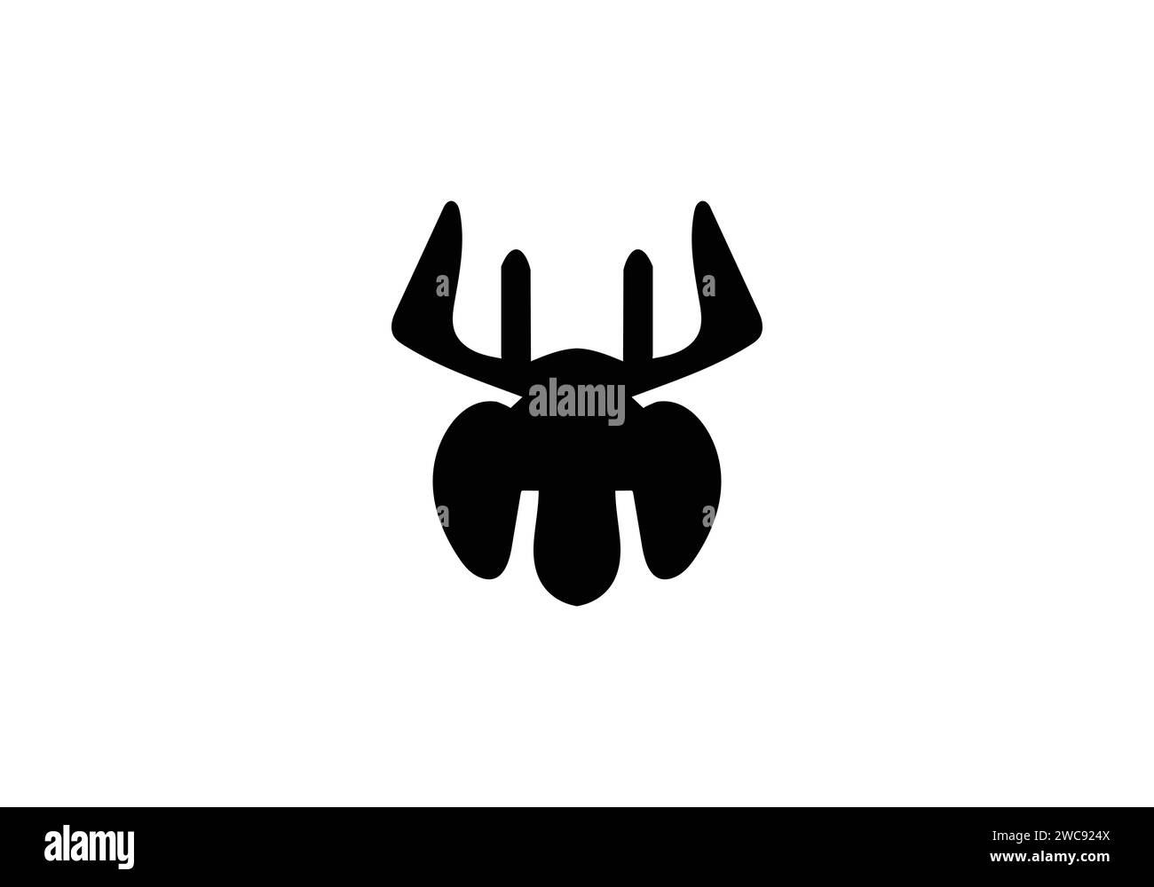 Cervalces latifrons large fronted Moose minimaliste style icône design Illustration de Vecteur Cervalces latifrons large fronted Moose minimaliste style icône design Illustration de Vecteur