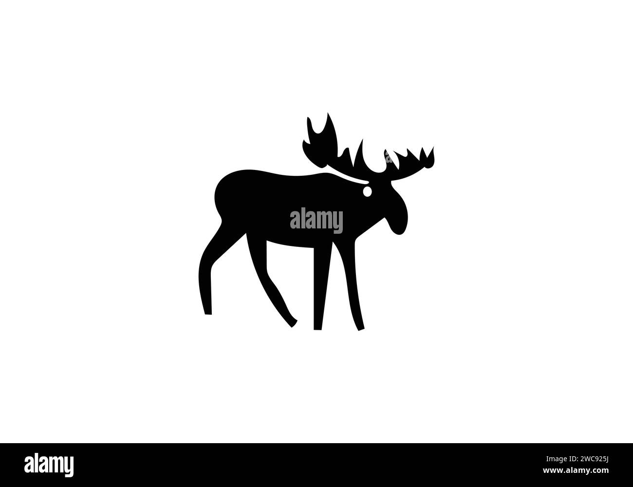 Cervalces latifrons large fronted Moose minimaliste style icône design Illustration de Vecteur Cervalces latifrons large fronted Moose minimaliste style icône design Illustration de Vecteur