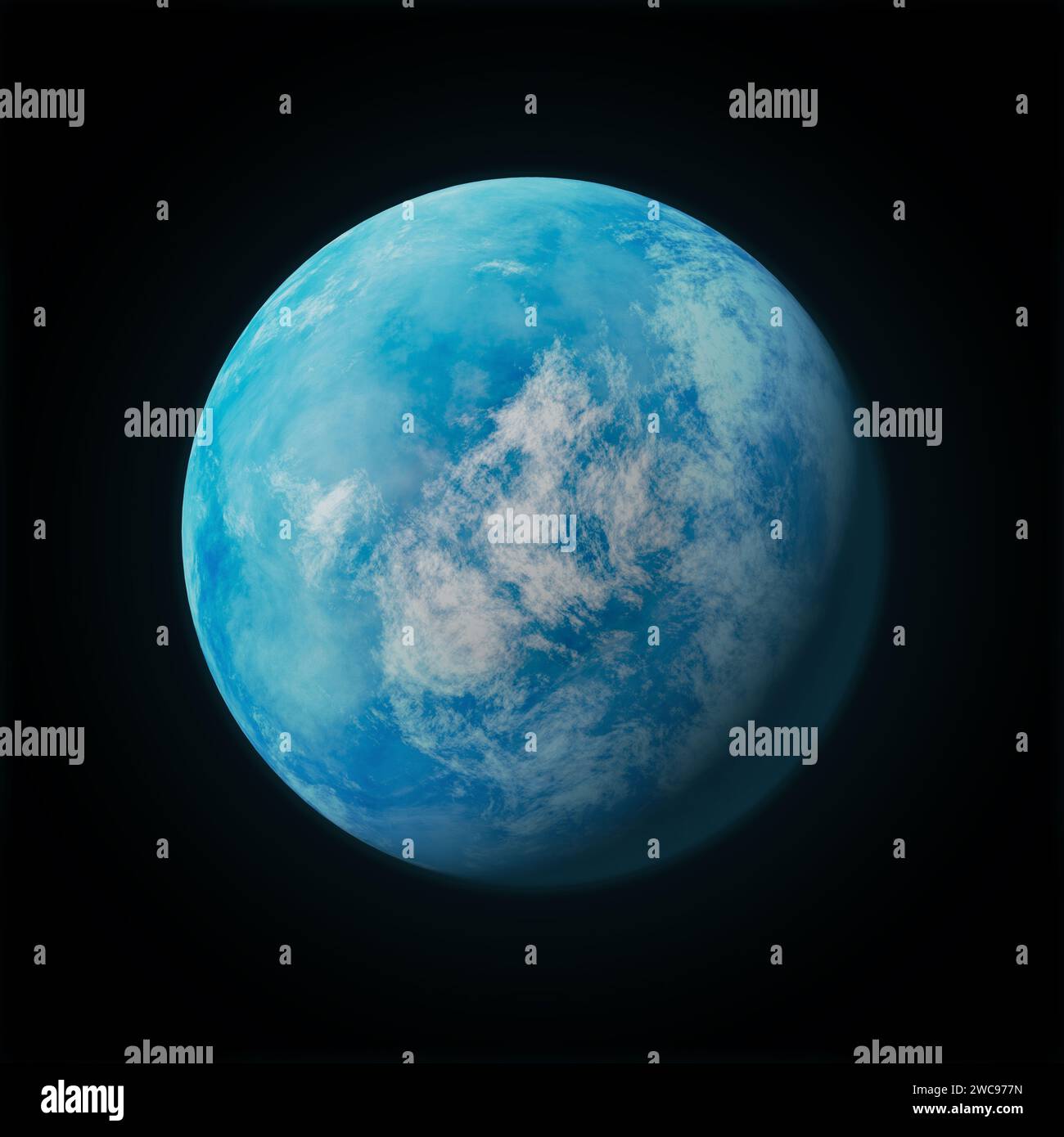 Planète bleue dans l'espace, Terre comme étoile Banque D'Images