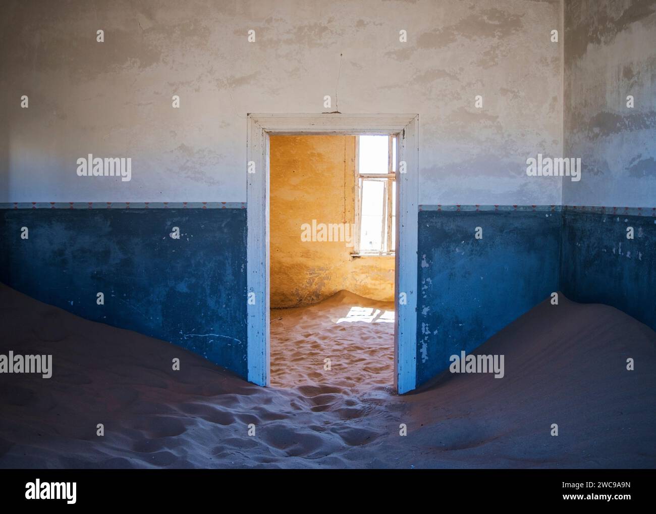 Kolmanskop Ghost Town Namibie bâtiments remplis de sable ancienne ville minière Diamand Build 1912 abandonnée 1956 Banque D'Images