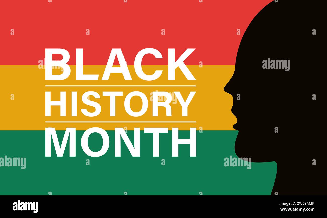 Le mois de l'histoire des Noirs est célébré chaque année au mois de février. Bannière vectorielle, flyer, poster et modèle de média social. Illustration de Vecteur