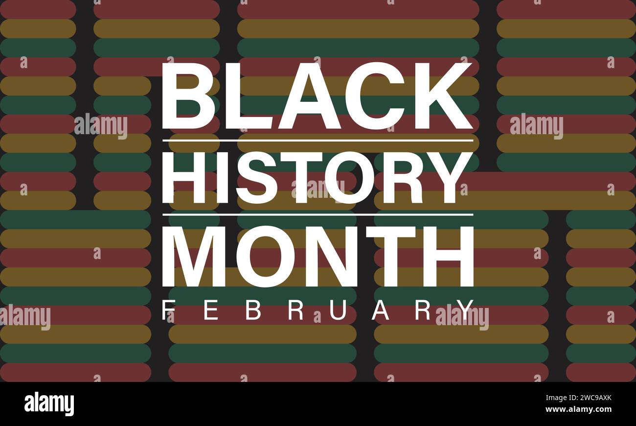 Le mois de l'histoire des Noirs est célébré chaque année au mois de février. Bannière vectorielle, flyer, poster et modèle de média social. Illustration de Vecteur