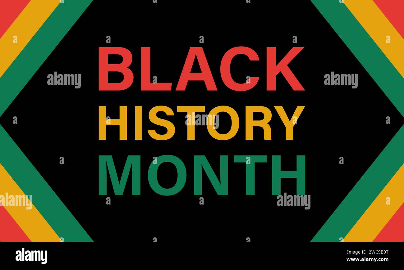 Le mois de l'histoire des Noirs est célébré chaque année au mois de février. Bannière vectorielle, flyer, poster et modèle de média social. Illustration de Vecteur
