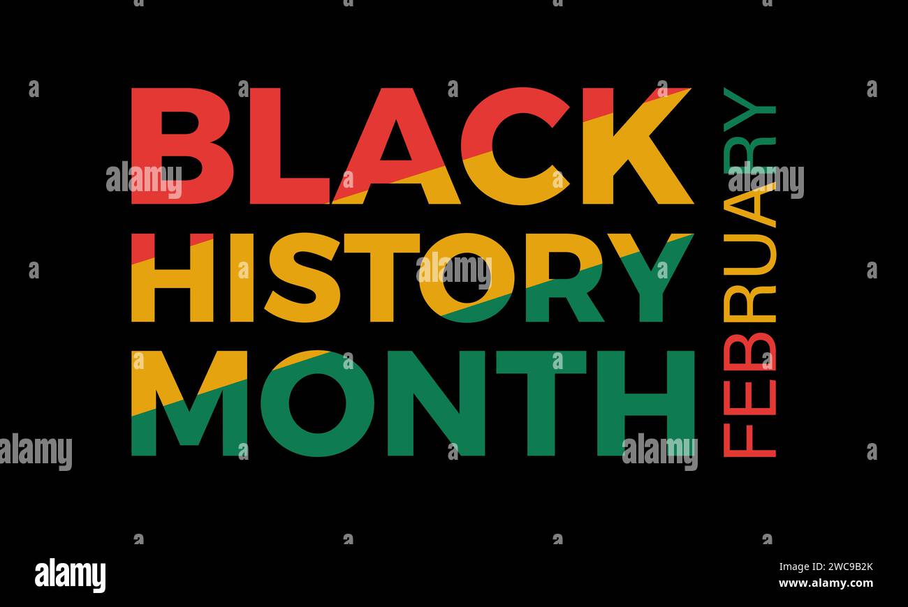 Le mois de l'histoire des Noirs est célébré chaque année au mois de février. Bannière vectorielle, flyer, poster et modèle de média social. Illustration de Vecteur
