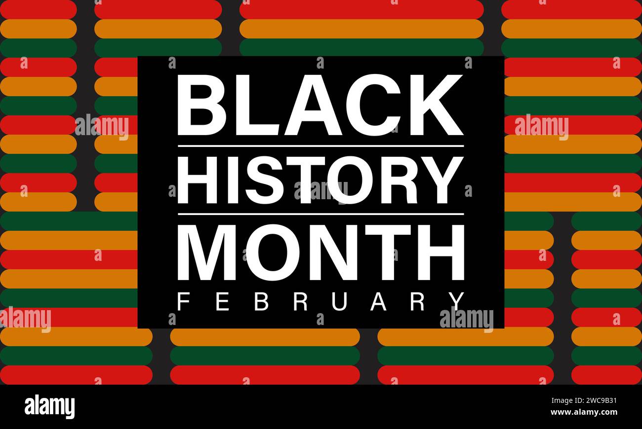 Le mois de l'histoire des Noirs est célébré chaque année au mois de février. Bannière vectorielle, flyer, poster et modèle de média social. Illustration de Vecteur
