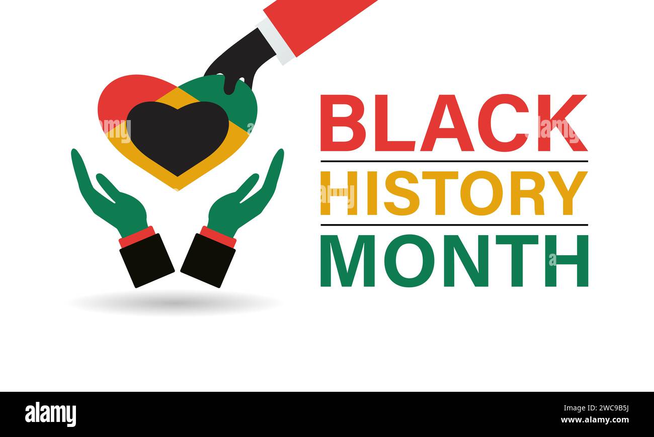 Le mois de l'histoire des Noirs est célébré chaque année au mois de février. Bannière vectorielle, flyer, poster et modèle de média social. Illustration de Vecteur