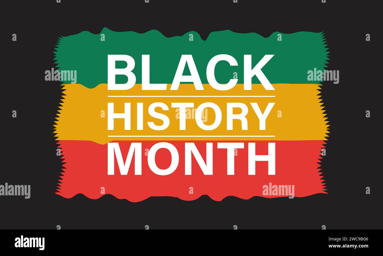 Le mois de l'histoire des Noirs est célébré chaque année au mois de février. Bannière vectorielle, flyer, poster et modèle de média social. Illustration de Vecteur