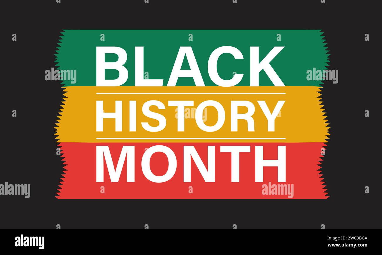 Le mois de l'histoire des Noirs est célébré chaque année au mois de février. Bannière vectorielle, flyer, poster et modèle de média social. Illustration de Vecteur