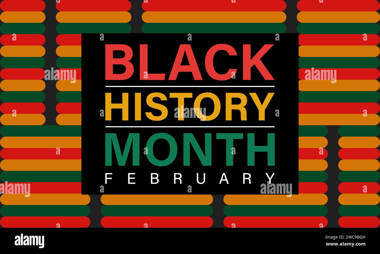 Le mois de l'histoire des Noirs est célébré chaque année au mois de février. Bannière vectorielle, flyer, poster et modèle de média social. Illustration de Vecteur