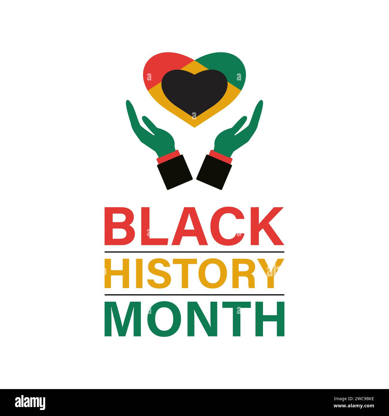 Le mois de l'histoire des Noirs est célébré chaque année au mois de février. Bannière vectorielle, flyer, poster et modèle de média social. Illustration de Vecteur