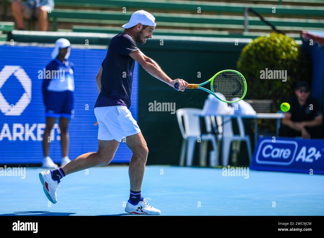 Gasquet Richard, de France, joue contre Polmans Marc, d'Australie, lors du match de clôture du tournoi de tennis Care Wellness Kooyong Classic au Kooyong Lawn tennis Club. Score final ; Polmans Marc 0:2 Gasquet Richard. (Photo Alexander Bogatyrev / SOPA Images/Sipa USA) Banque D'Images