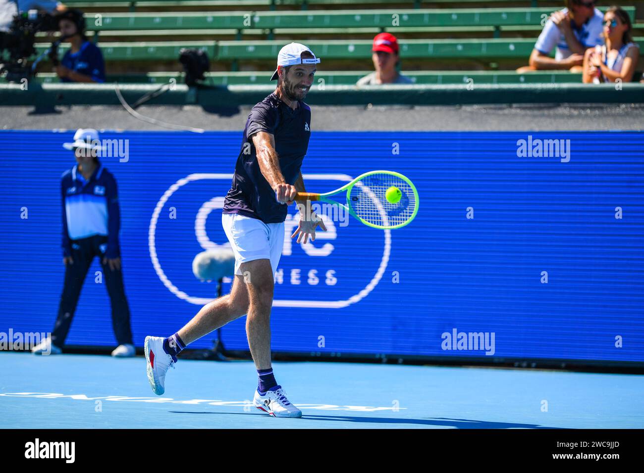 Gasquet Richard, de France, joue contre Polmans Marc, d'Australie, lors du match de clôture du tournoi de tennis Care Wellness Kooyong Classic au Kooyong Lawn tennis Club. Score final ; Polmans Marc 0:2 Gasquet Richard. (Photo Alexander Bogatyrev / SOPA Images/Sipa USA) Banque D'Images