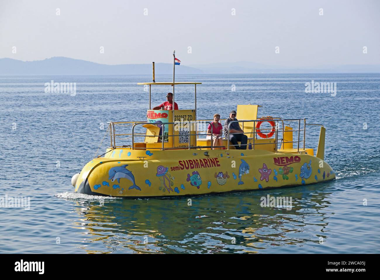 Jaune semi SOUS-MARIN, Zadar, Croatie Banque D'Images
