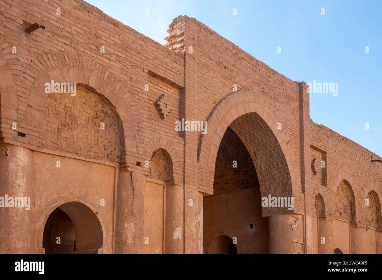 iwan principal, cour cérémonielle, forteresse d'al-Ukhaidir ou palais abbasside d'Ukhaider, Irak Banque D'Images