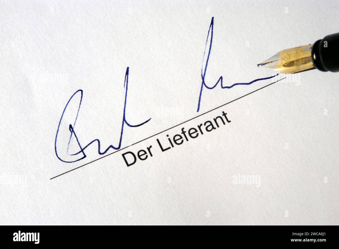 Unterschrift des Lieferanten, Deutschland, BLF *** Signature du fournisseur, Allemagne, BLF BL012267 Banque D'Images