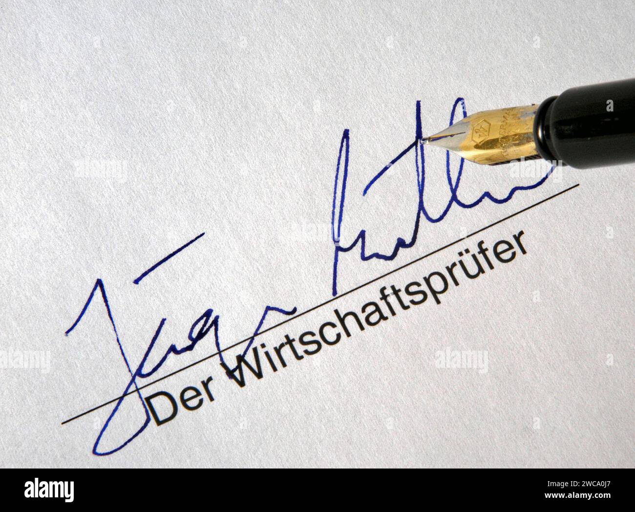 Unterschrift des Wirtschaftsprüfers, Deutschland, BLF *** Signature du commissaire aux comptes, Allemagne, BLF BL012270 Banque D'Images