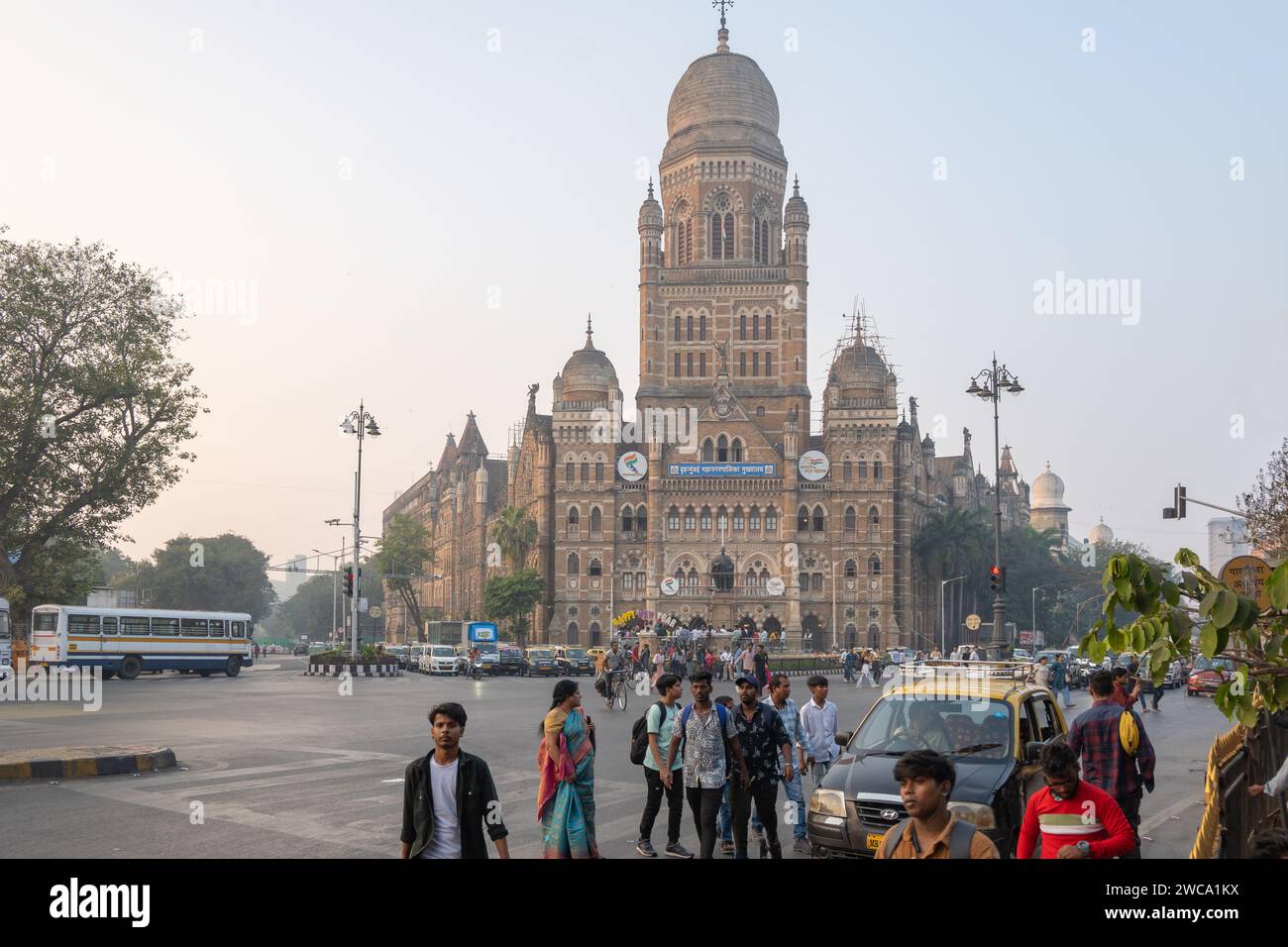 Mumbai, Maharashtra, Inde, siège de la Municipal Corporation of Greater Mumbai ( Brihanmumbai Municipal Corporation), MCGM, Editorial seulement. Banque D'Images