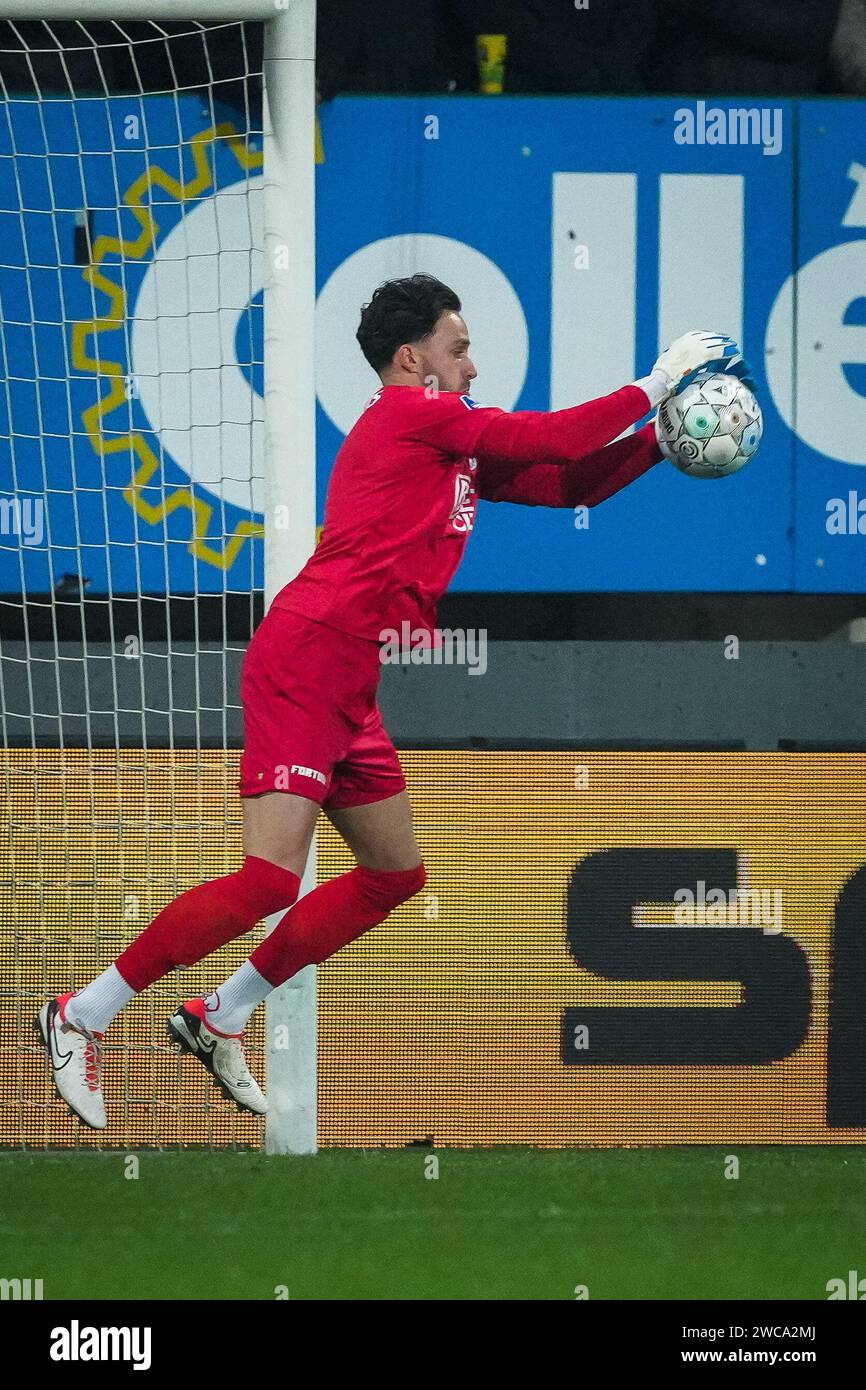 Sittard, pays-Bas. 13 janvier 2024. SITTARD, PAYS-BAS - 13 JANVIER : Luuk Koopmans de Fortuna Sittard lors du match néerlandais d'Eredivisie entre Fortuna Sittard et Sparta Rotterdam au Fortuna Sittard Stadion le 13 janvier 2024 à Sittard, pays-Bas. (Photo Orange Pictures) crédit : Orange pics BV/Alamy Live News Banque D'Images