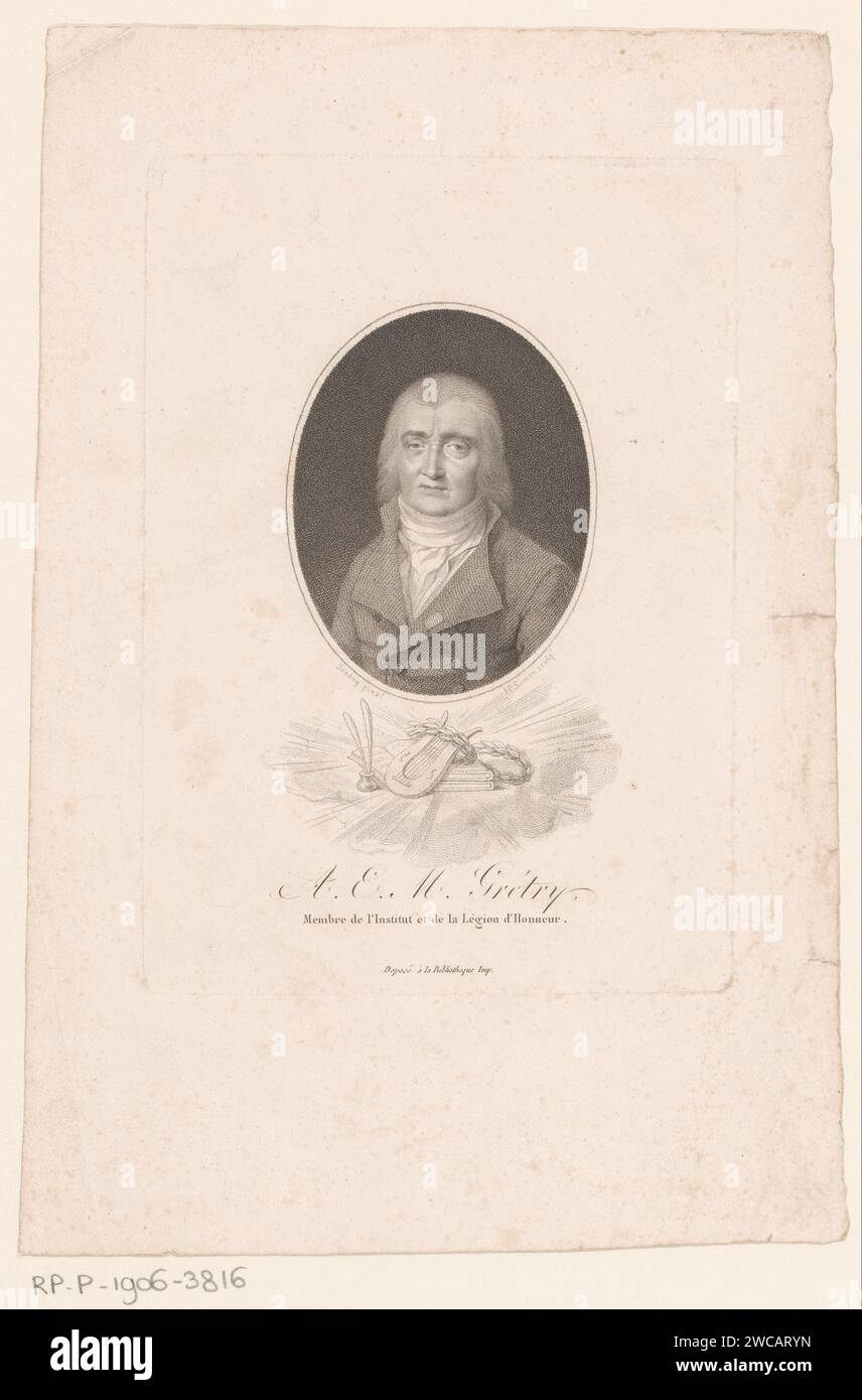 Portret van Lodewijk Napoleon Bonaparte, Pierre Simon (II), d'après Auguste Gaspard Louis Desnoyers, 1804 - c. 1820 papier gravure de personnages historiques Banque D'Images