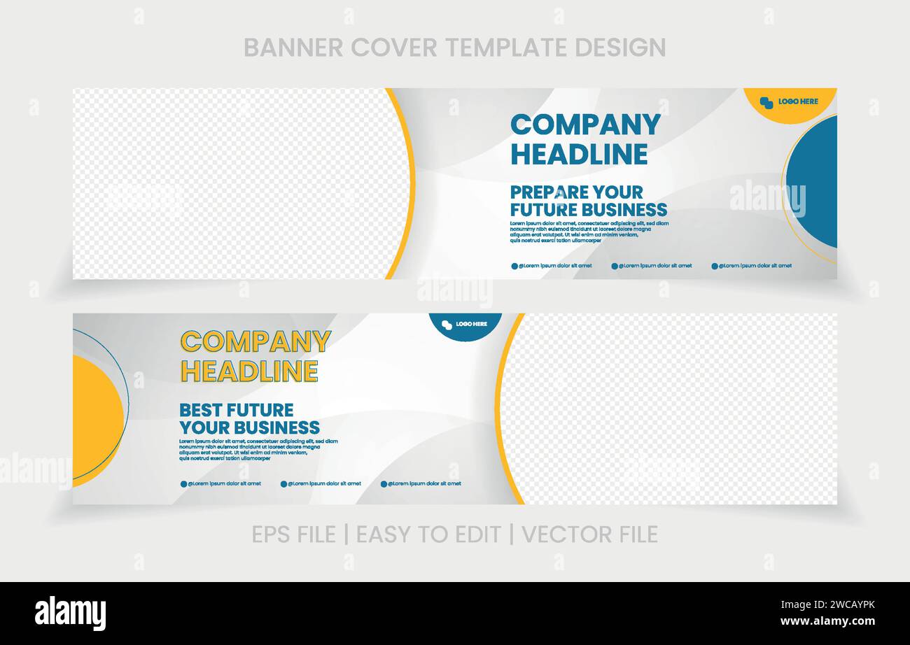 Bannière de couverture d'entreprise promotion d'en-tête de site Web de médias sociaux d'entreprise Illustration de Vecteur