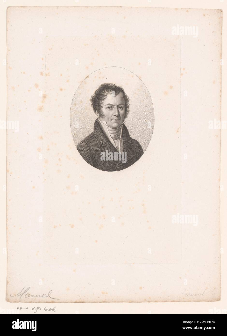 Portret van Jacques -Antoine Manuel, Ambroise Tardieu, 1820 - 1821 tirage Paris gravure sur papier personnages historiques. politicien, p. ex. chef de parti Banque D'Images