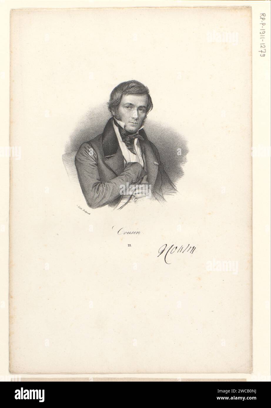 Portret van Victor Cousin, anonyme, veuve Delpech (Naudet), en ou après 1818 - en ou avant 1842 imprimer Paris papier personnages historiques Banque D'Images