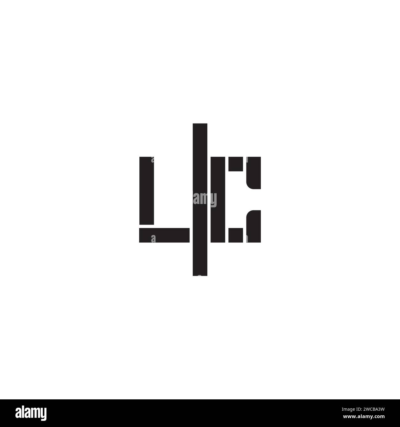 Concept audacieux géométrique LC dans un design professionnel de haute qualité qui imprimera bien sur tous les supports d'impression Illustration de Vecteur