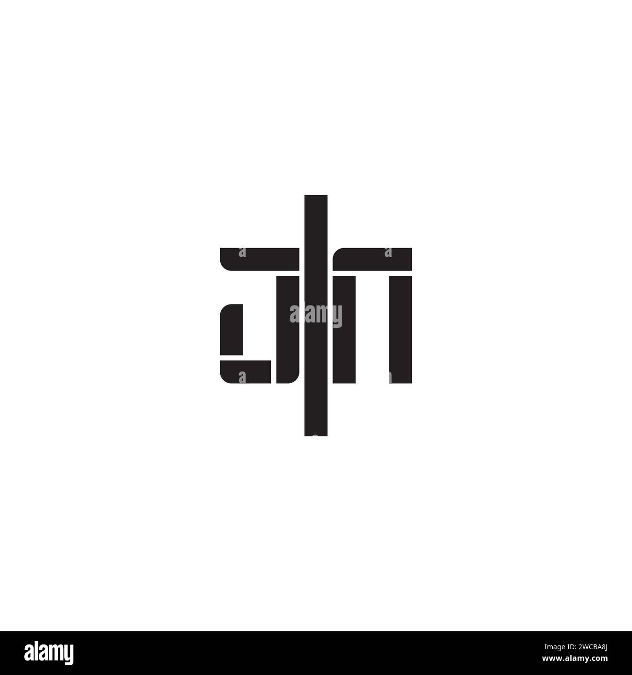 JN concept géométrique audacieux dans un design professionnel de haute qualité qui imprimera bien sur tous les supports d'impression Illustration de Vecteur