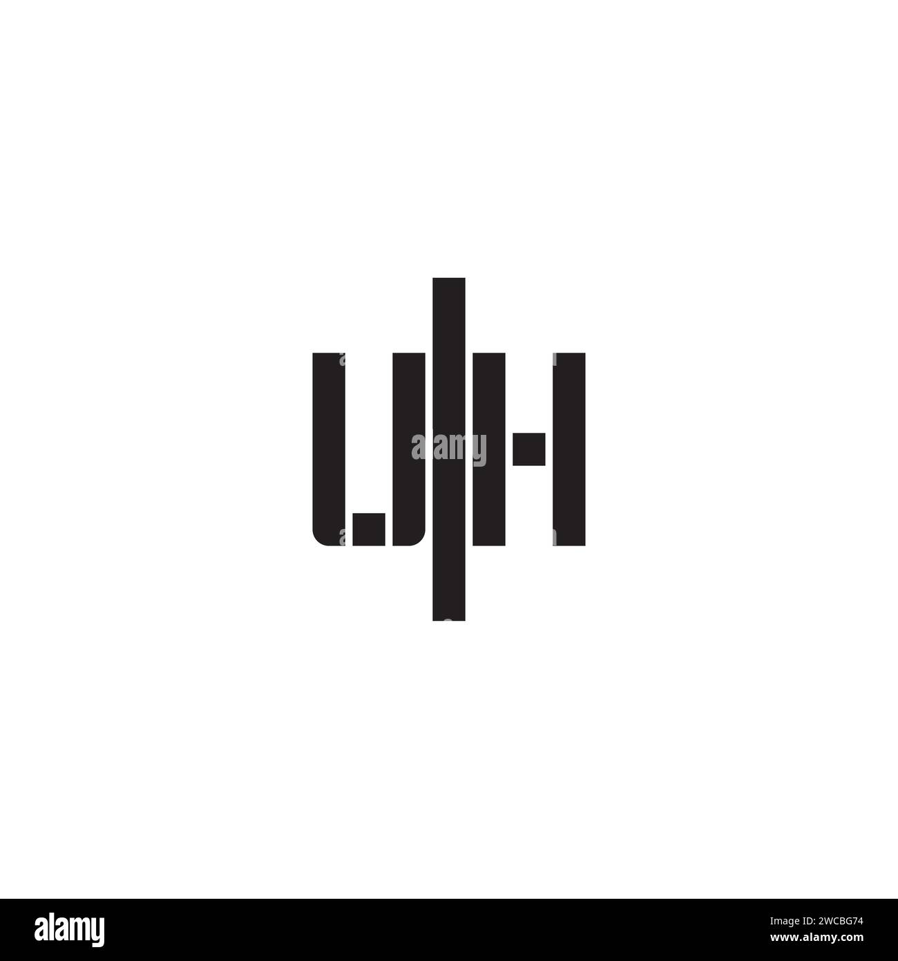 UH concept géométrique audacieux dans un design professionnel de haute qualité qui imprimera bien sur tous les supports d'impression Illustration de Vecteur